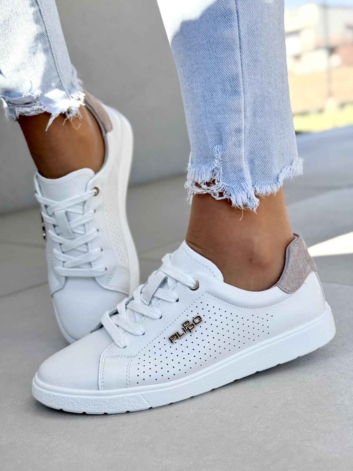 Sneakersy damskie ze skóry naturalnej