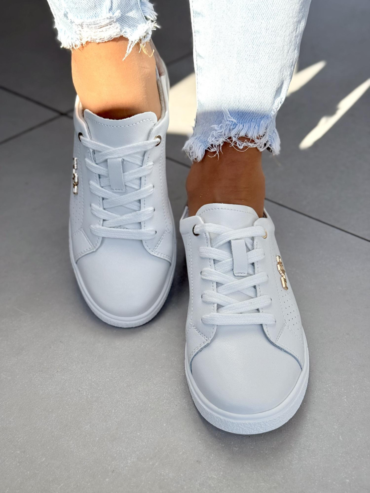 Sneakersy damskie ze skóry naturalnej