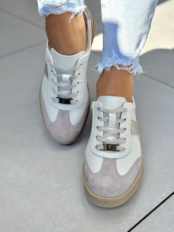 Sneakersy damskie ze skóry naturalnej