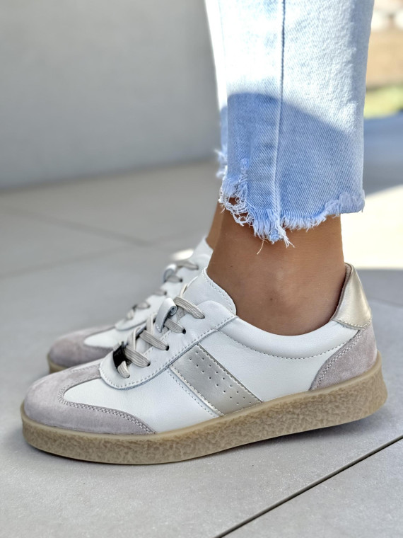 Sneakersy damskie ze skóry naturalnej