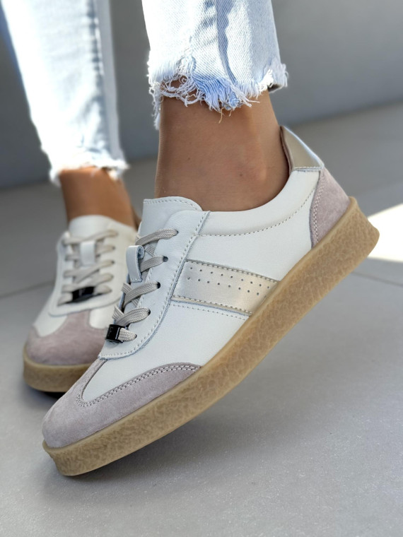 Sneakersy damskie ze skóry naturalnej