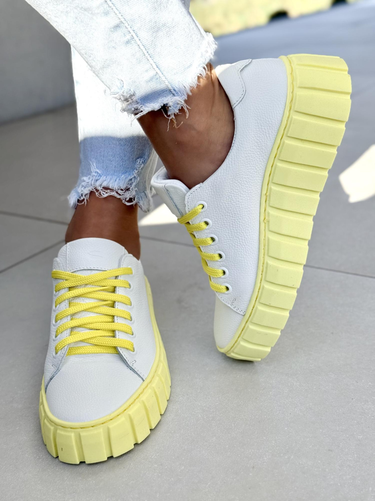 Sneakersy damskie OLEKSY ze skóry naturalnej Polskiej produkcji