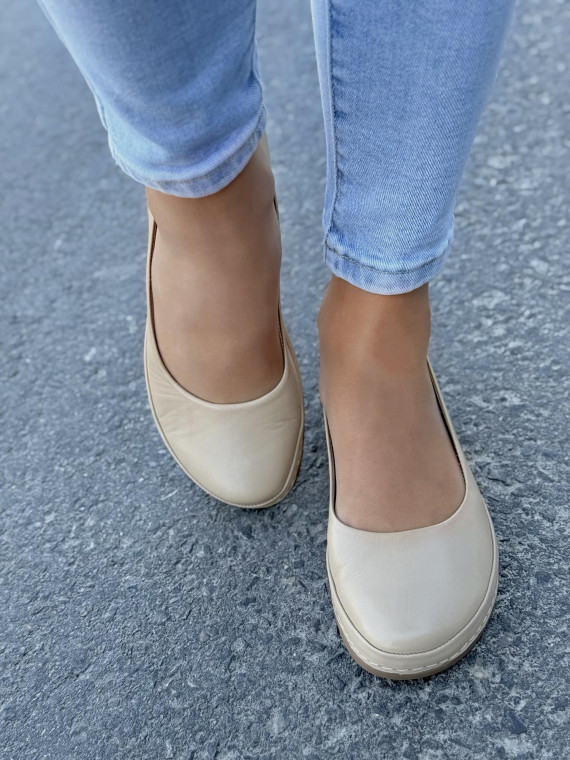 Baleriny OLEKSY ze skóry naturalnej