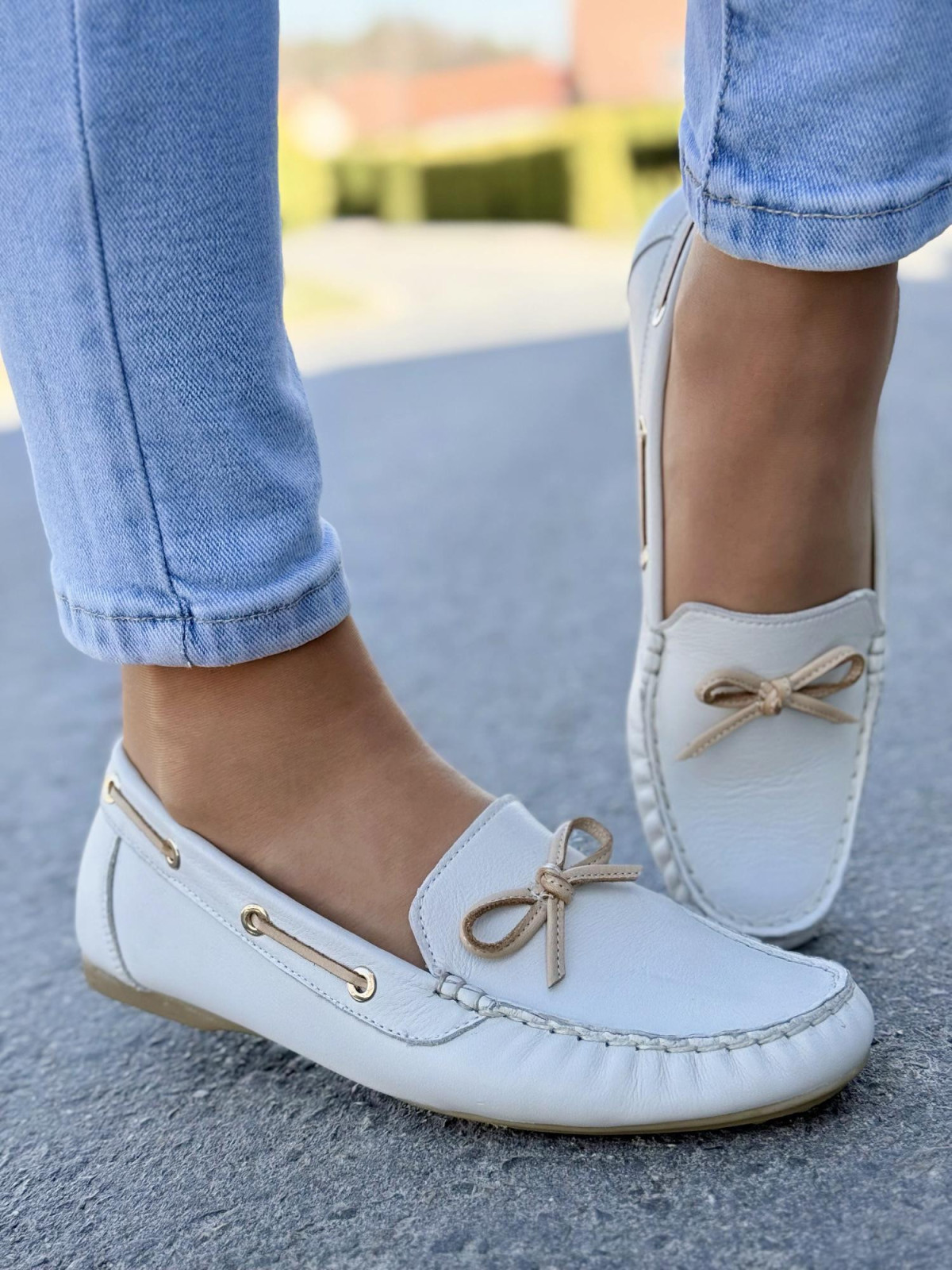 Mokasyny damskie OLEKSY ze skóry naturalnej