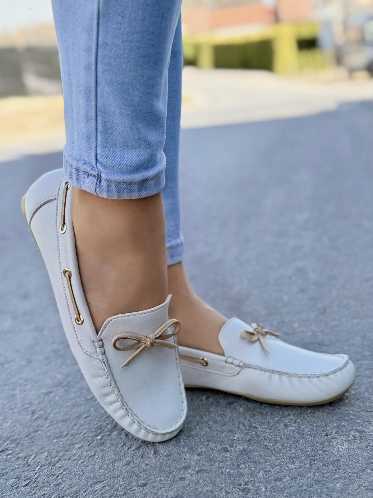 Mokasyny damskie OLEKSY ze skóry naturalnej