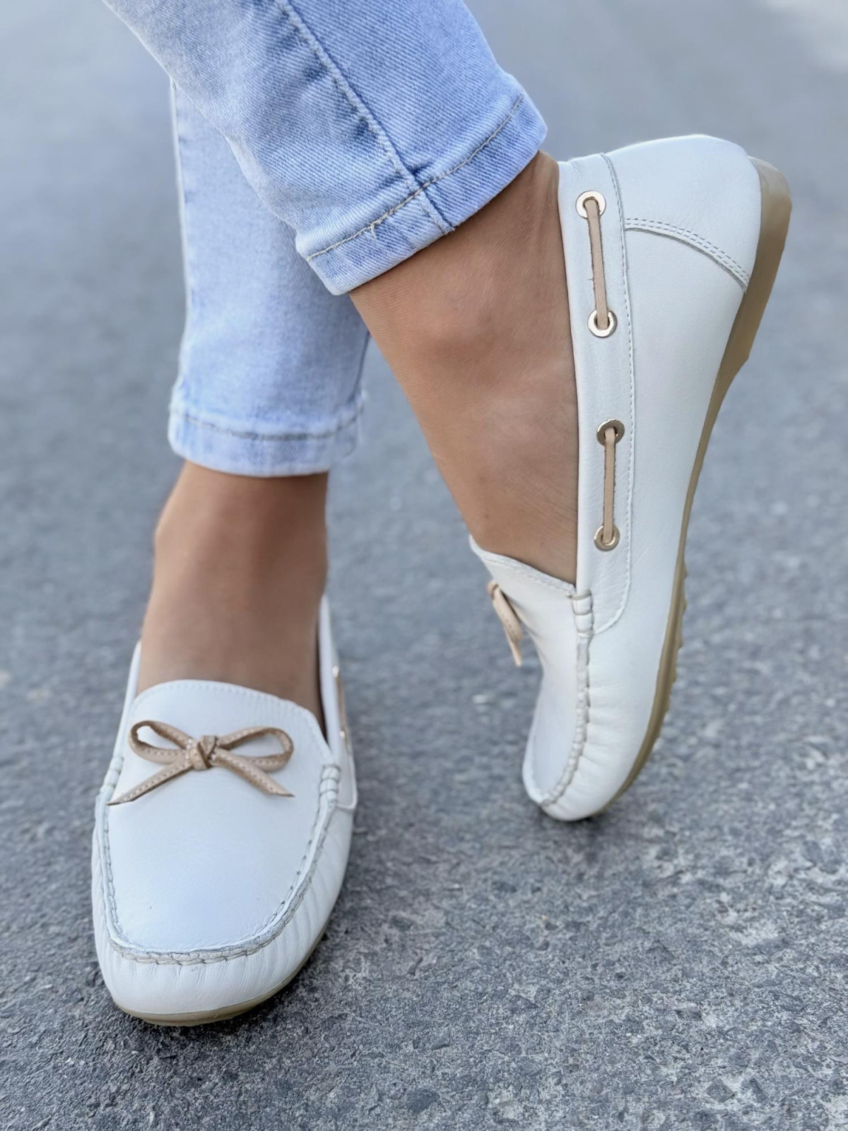 Mokasyny damskie OLEKSY ze skóry naturalnej