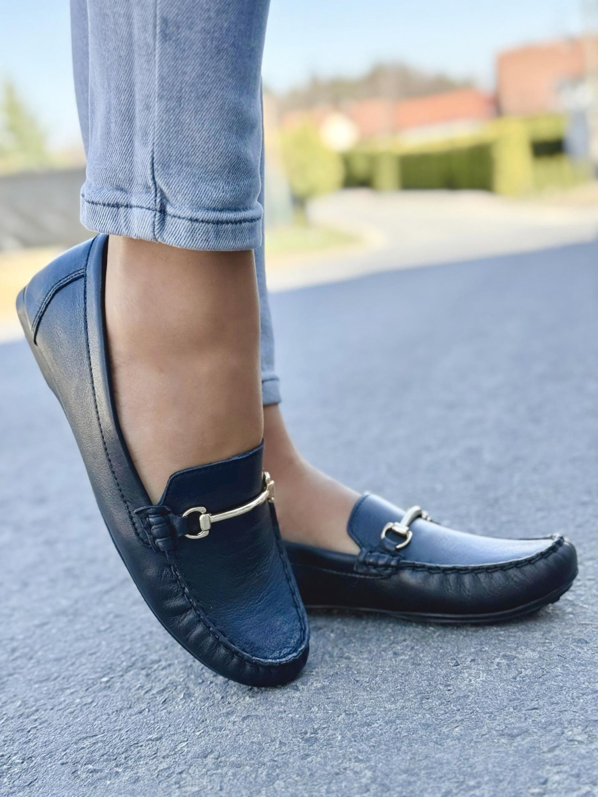 Mokasyny damskie OLEKSY ze skóry naturalnej