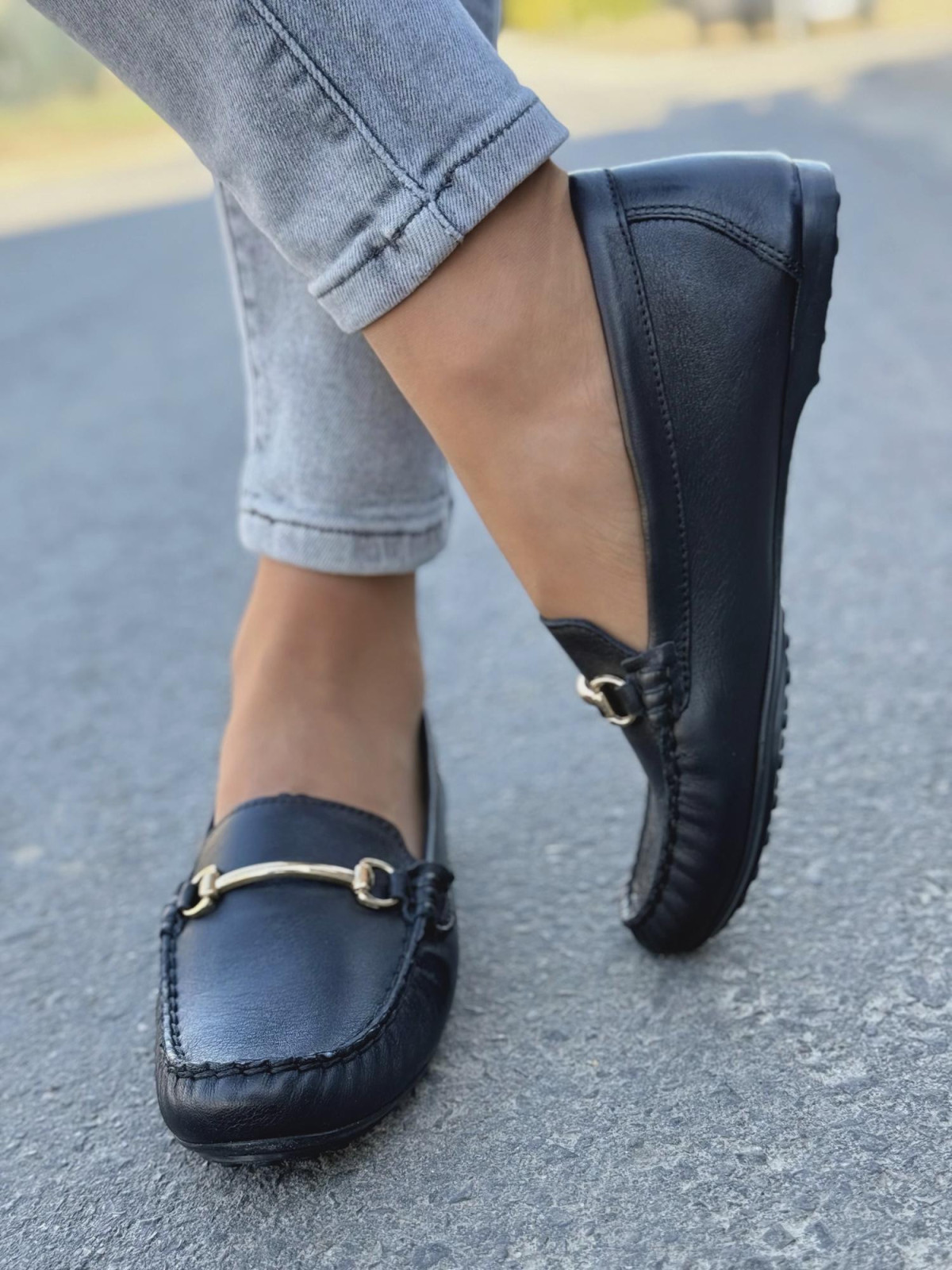 Mokasyny damskie OLEKSY ze skóry naturalnej