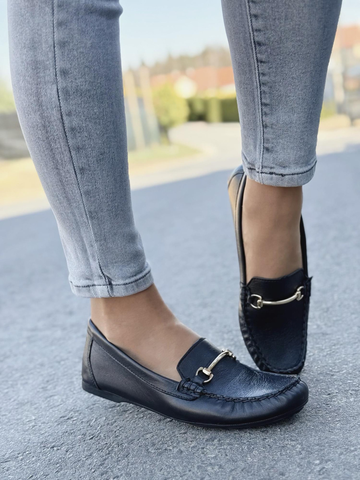 Mokasyny damskie OLEKSY ze skóry naturalnej