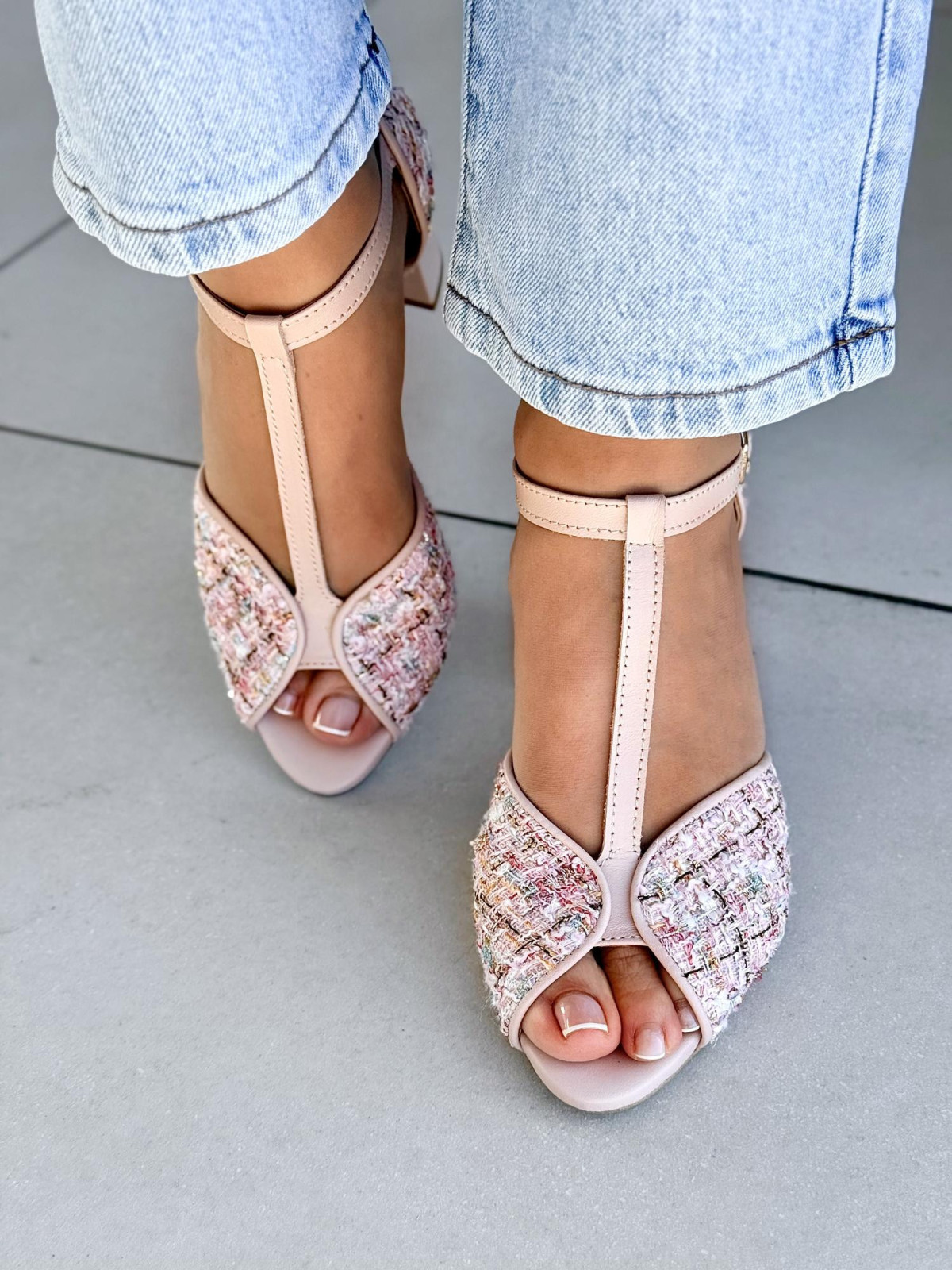 Wyjątkowe sandały damskie OLEKSY ze skóry naturalnej Polskiej produkcji