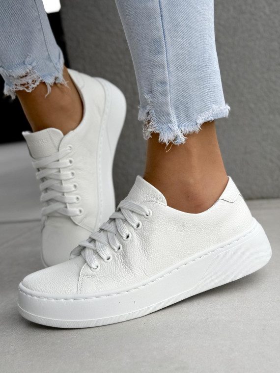 Sneakersy damskie OLEKSY ze skóry naturalnej Polskiej produkcji