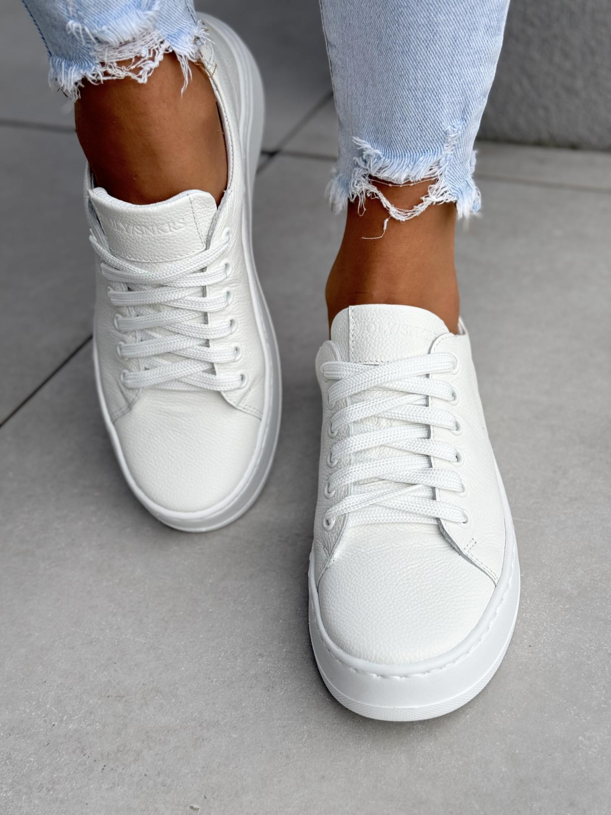 Sneakersy damskie OLEKSY ze skóry naturalnej Polskiej produkcji