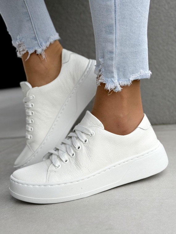 Sneakersy damskie OLEKSY ze skóry naturalnej Polskiej produkcji