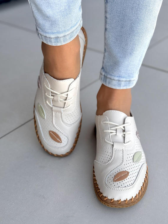 Półbuty damskie ze skóry naturalnej