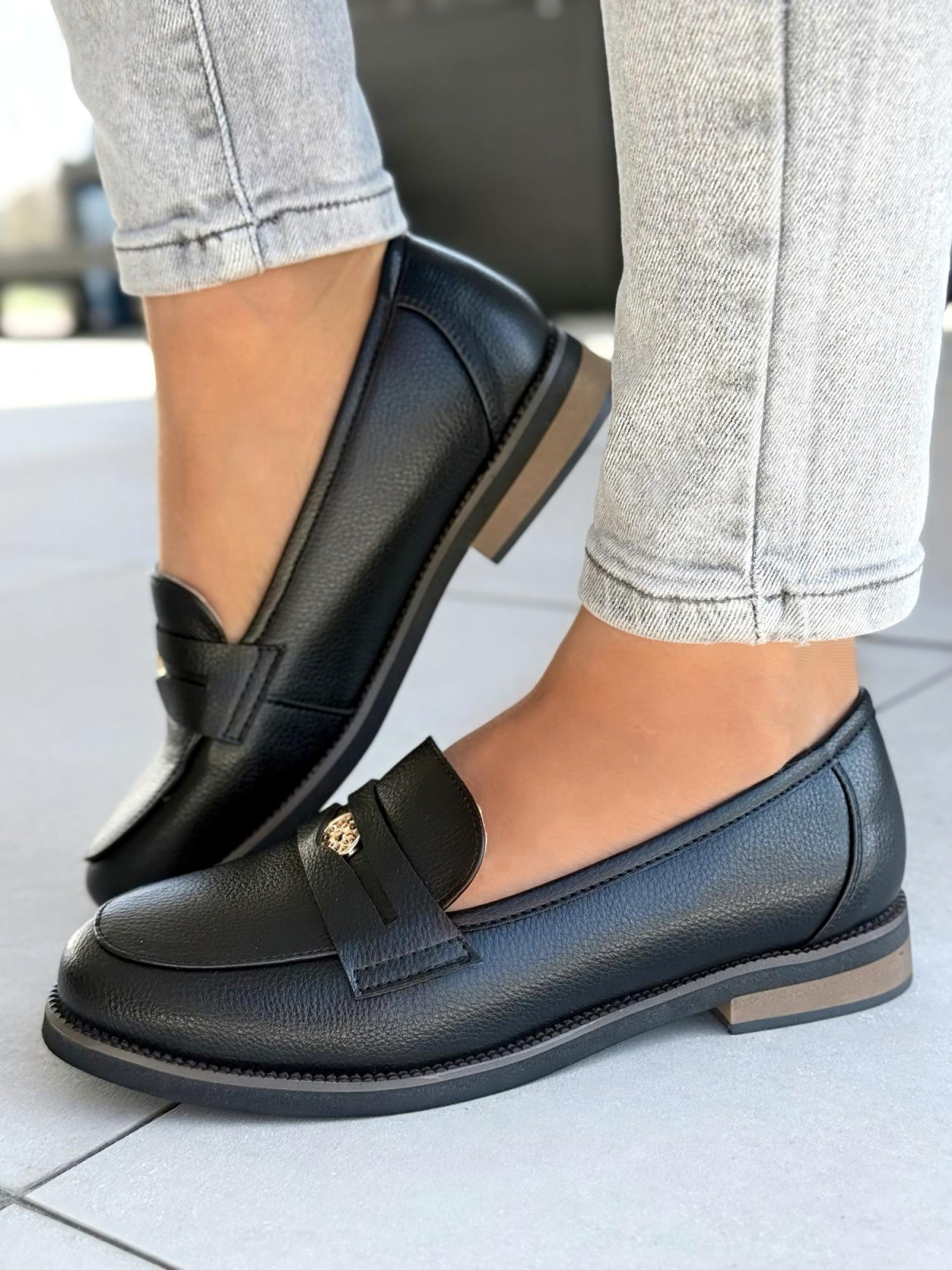 Mega wygodne mokasyny damskie ze skóry naturalnej