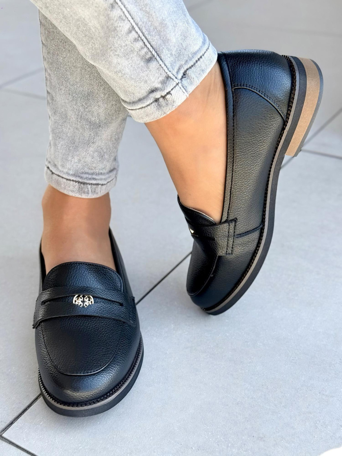 Mega wygodne mokasyny damskie ze skóry naturalnej