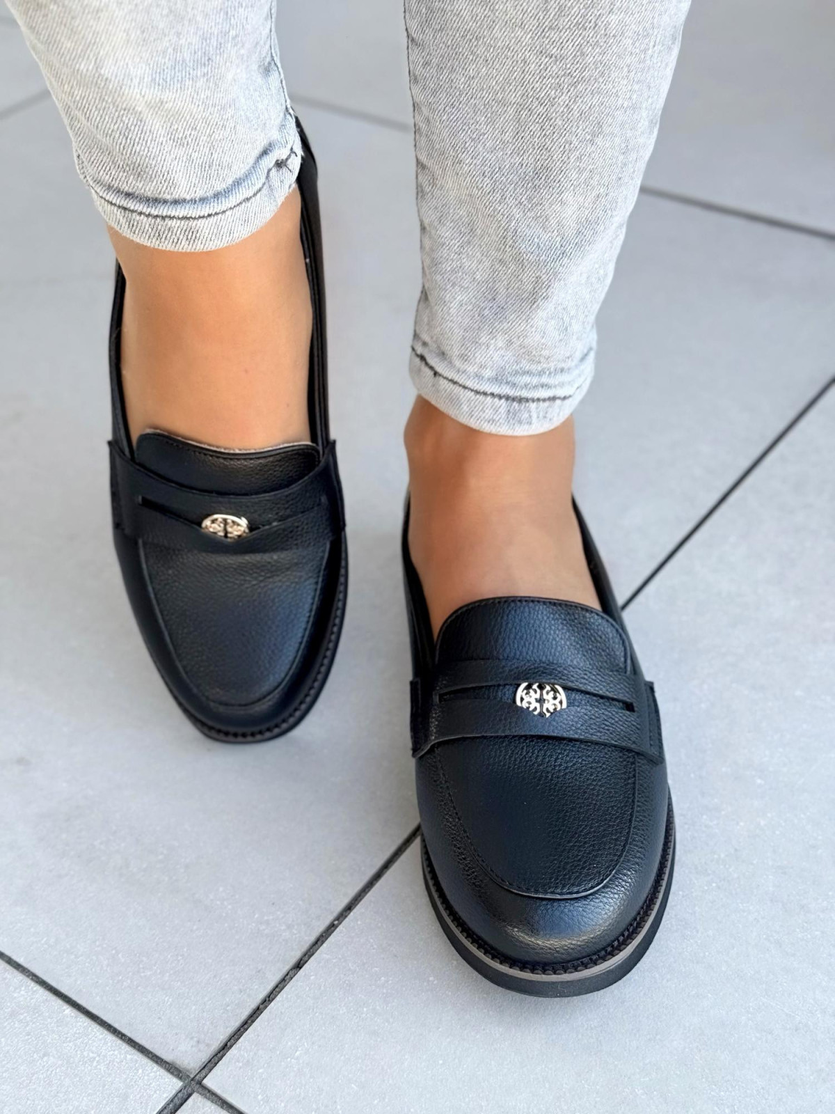 Mega wygodne mokasyny damskie ze skóry naturalnej