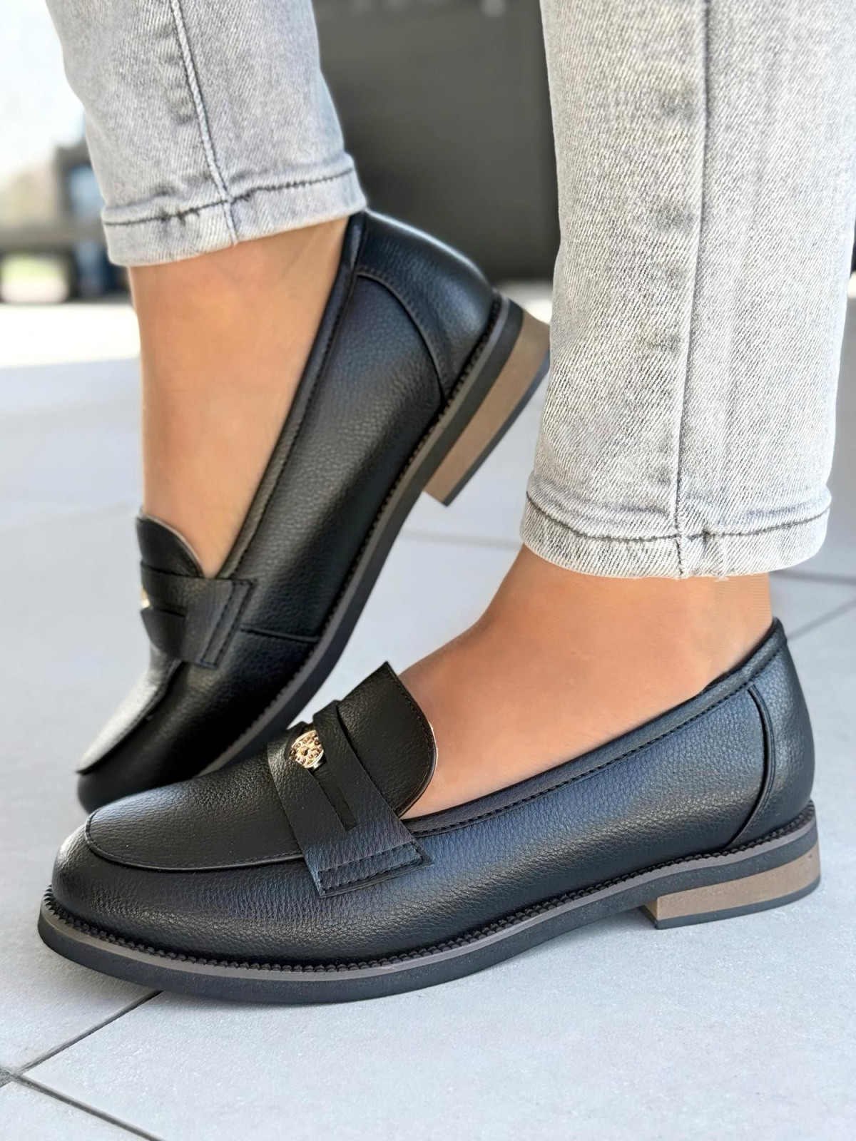 Mega wygodne mokasyny damskie ze skóry naturalnej