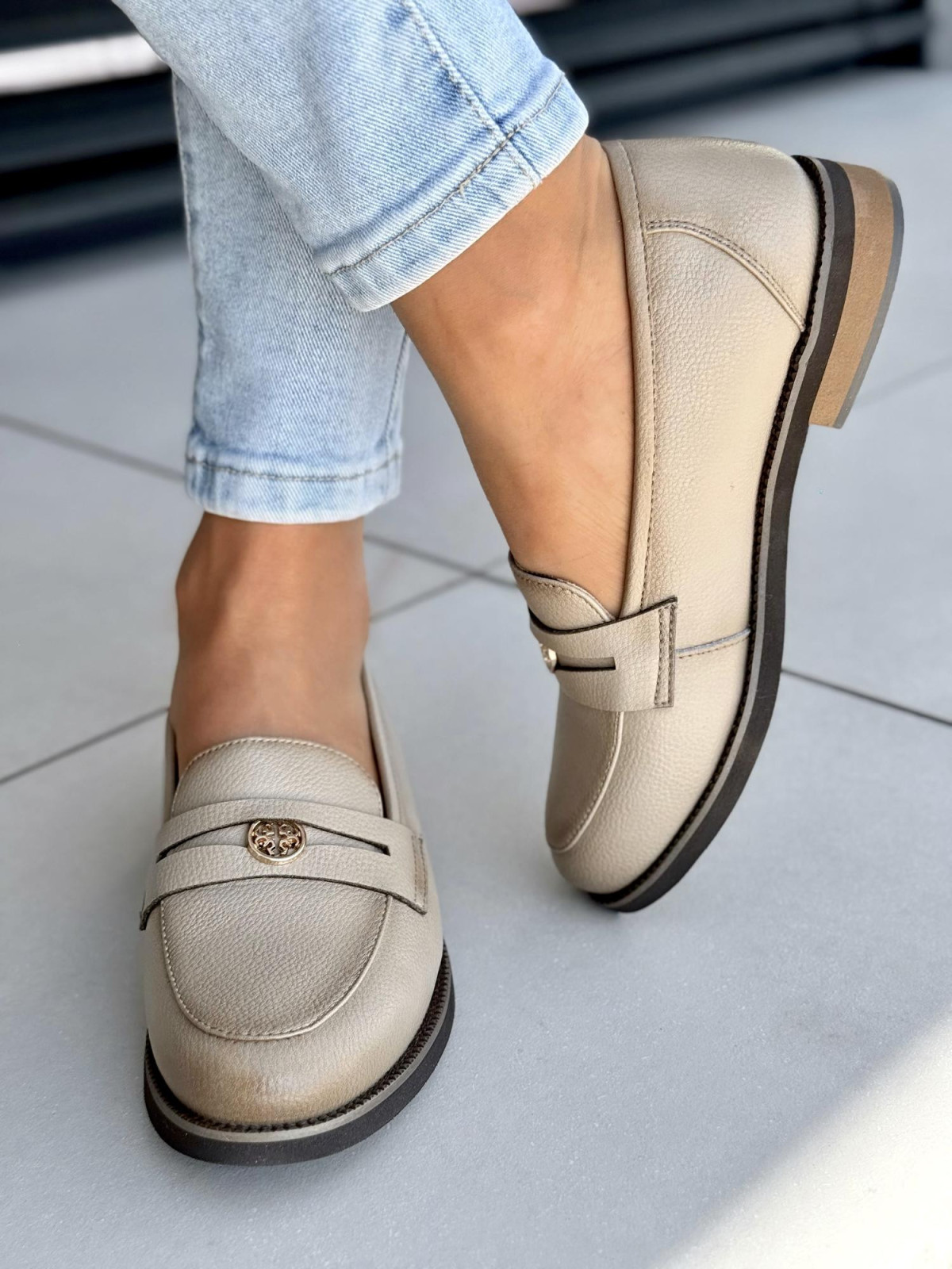 Mega wygodne mokasyny damskie ze skóry naturalnej