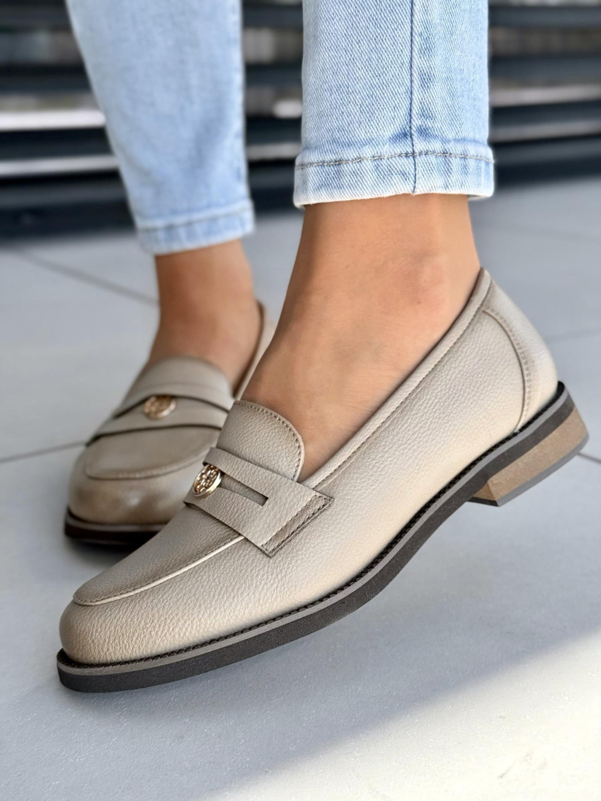 Mega wygodne mokasyny damskie ze skóry naturalnej