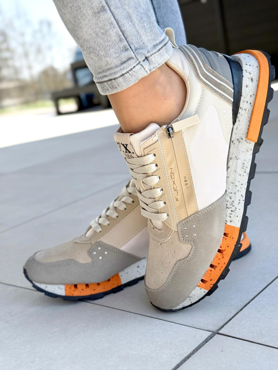 Sneakersy męskie ze skóry naturalnej