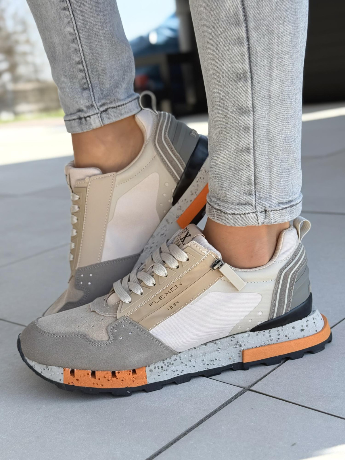 Sneakersy męskie ze skóry naturalnej