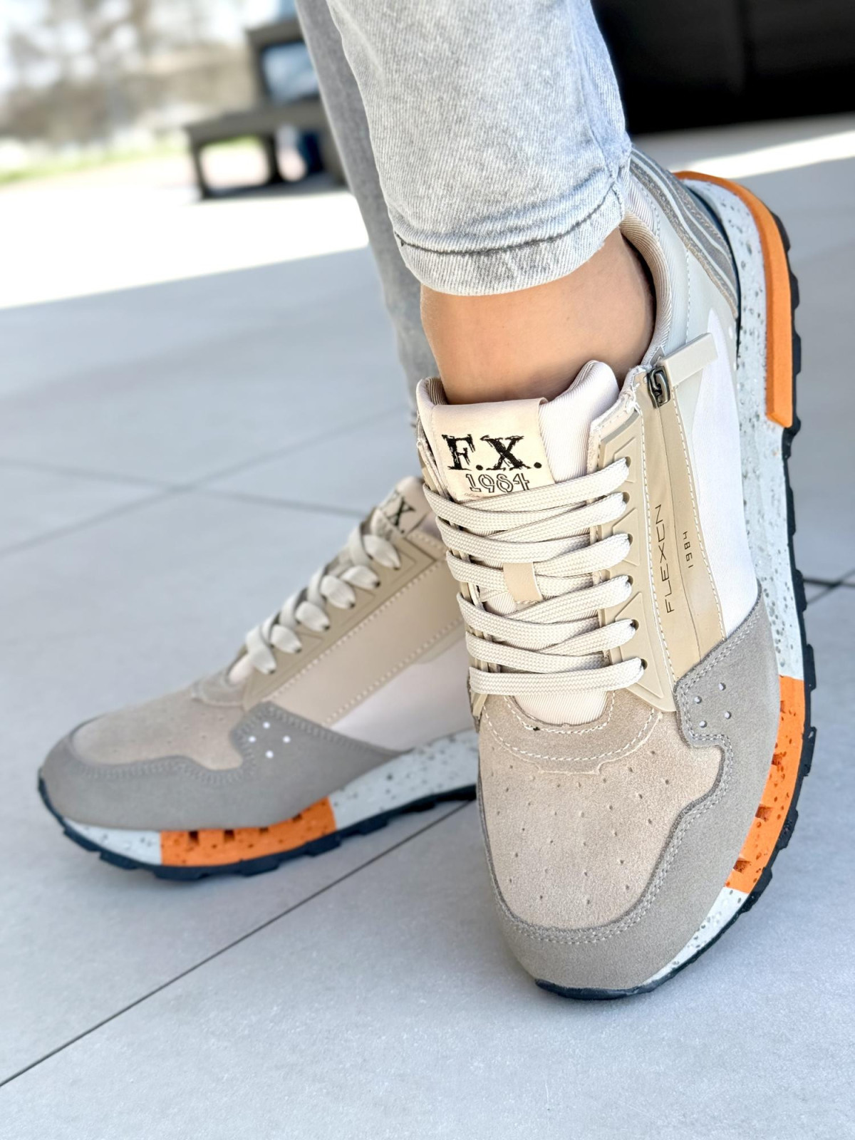 Sneakersy męskie ze skóry naturalnej