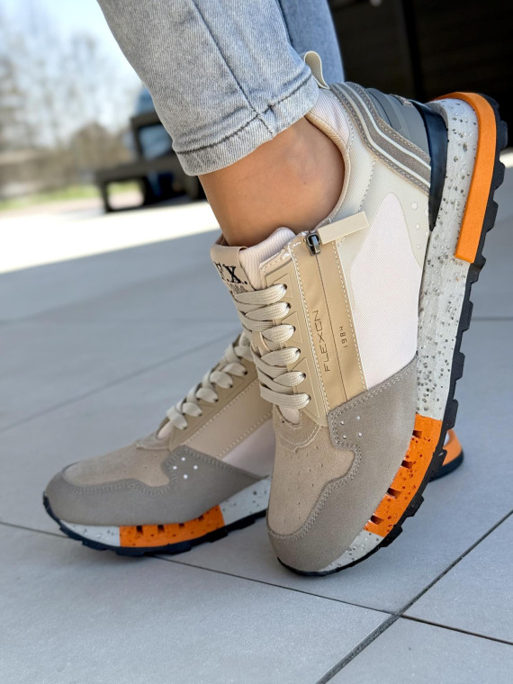 Sneakersy męskie ze skóry naturalnej