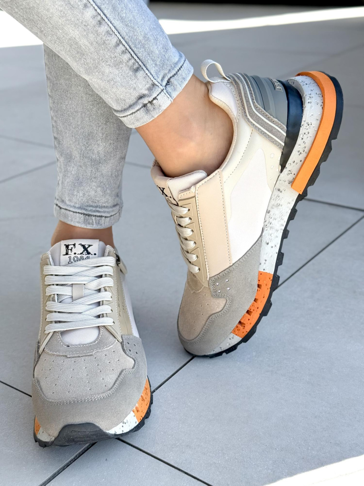 Sneakersy męskie ze skóry naturalnej