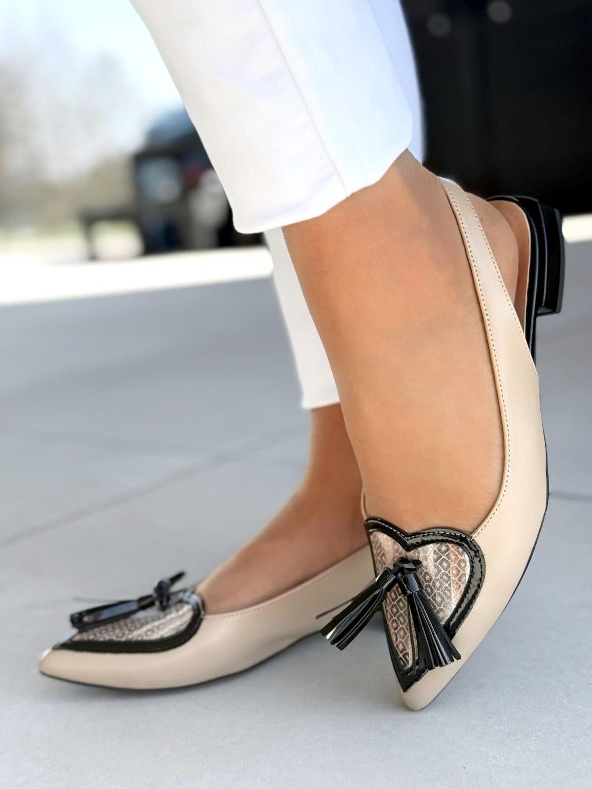 Czółenka ze skóry naturalnej Polskiej produkcji