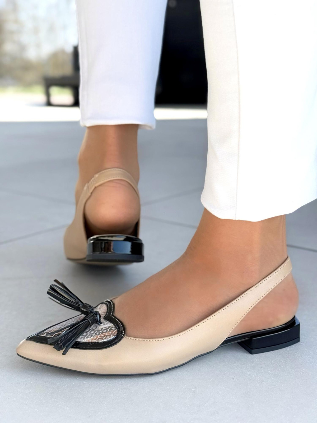 Czółenka ze skóry naturalnej Polskiej produkcji