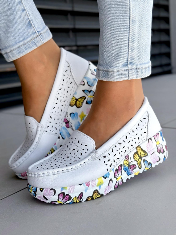 Mokasyny damskie ze skóry naturalnej