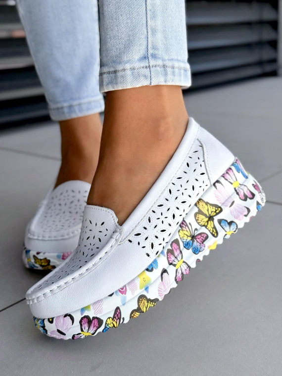 Mokasyny damskie ze skóry naturalnej