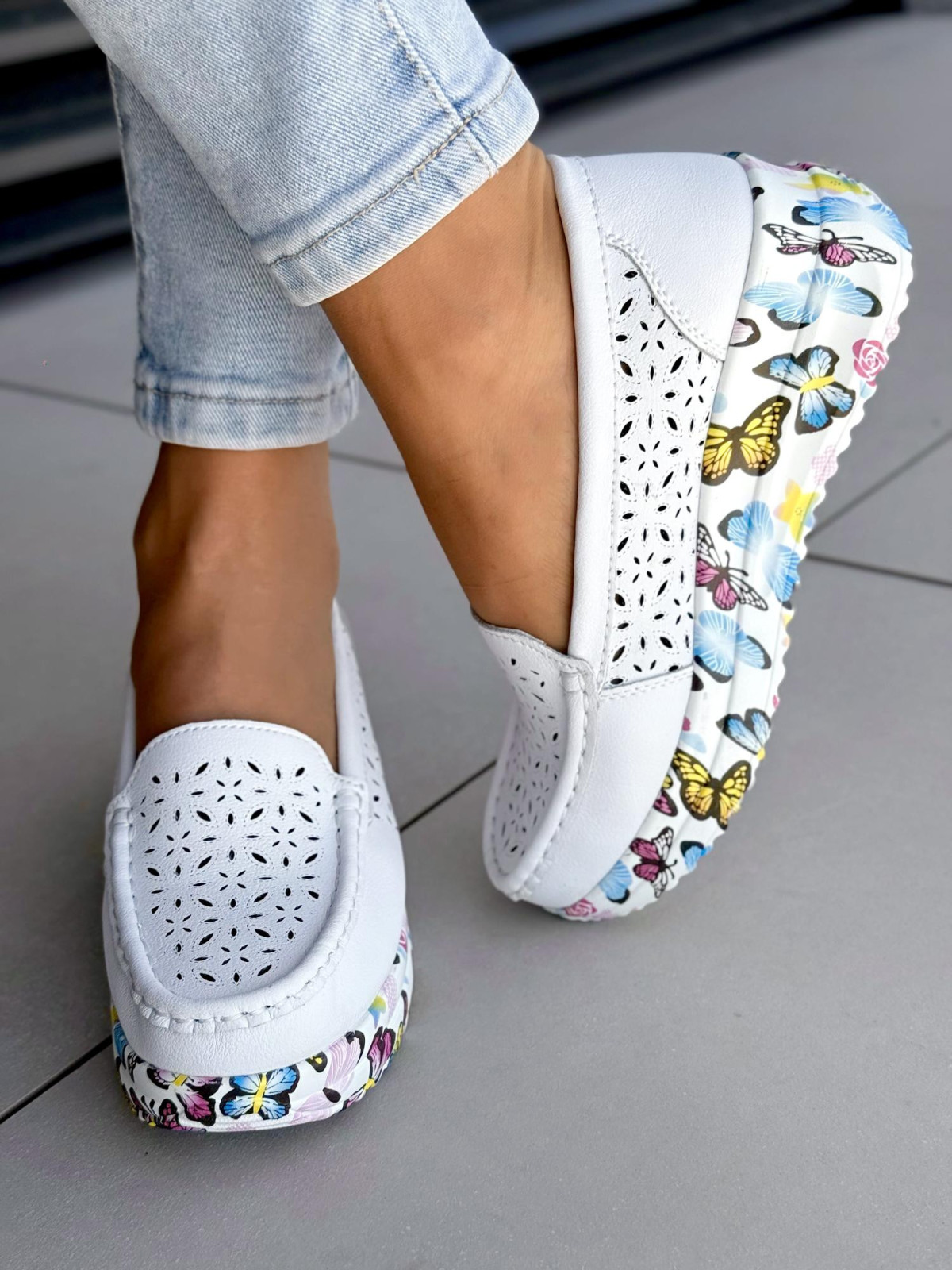 Mokasyny damskie ze skóry naturalnej