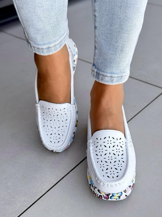 Mokasyny damskie ze skóry naturalnej