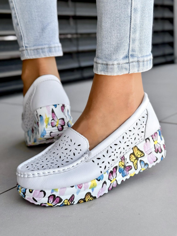 Mokasyny damskie ze skóry naturalnej