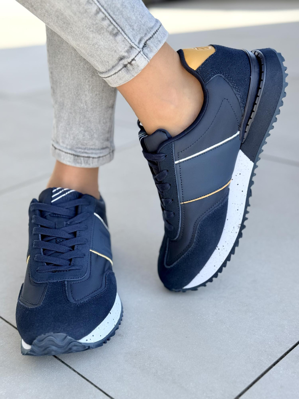 Sneakersy męskie ze skóry naturalnej