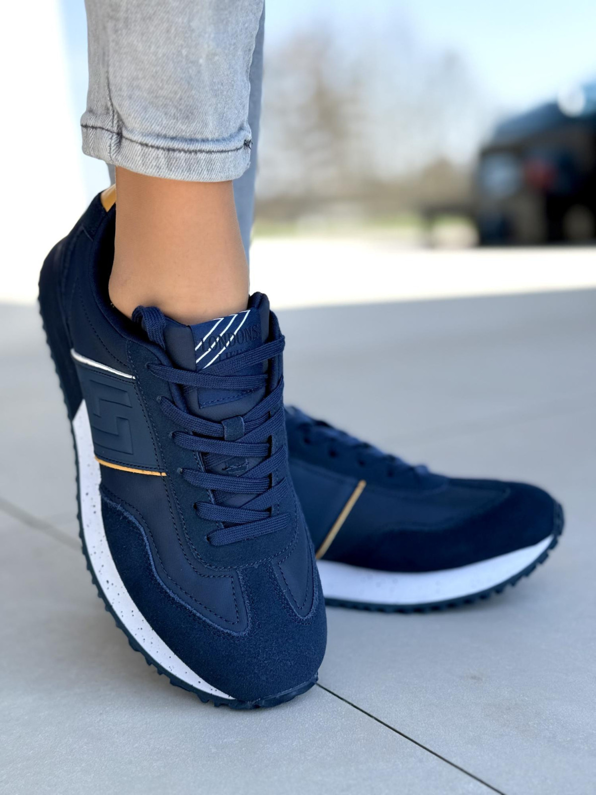 Sneakersy męskie ze skóry naturalnej