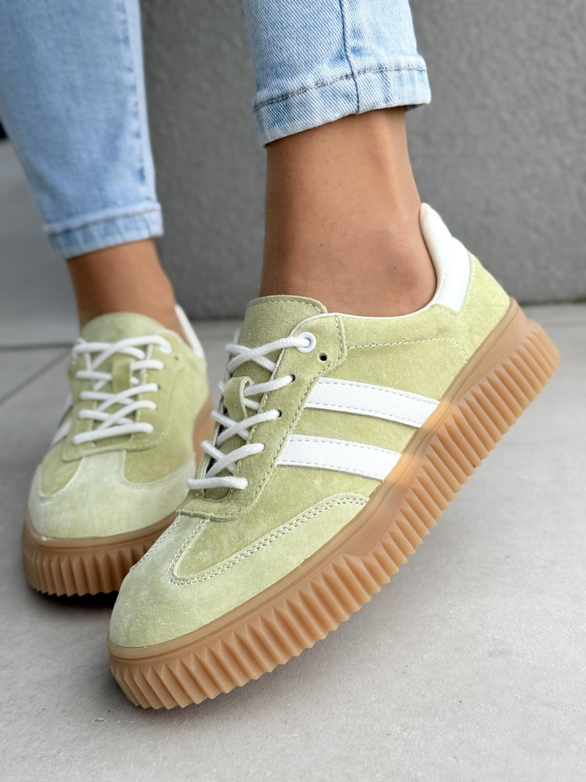 Sneakersy damskie ze skóry naturalnej