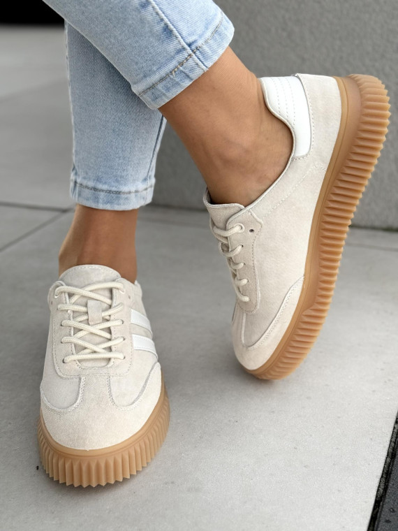 Sneakersy damskie ze skóry naturalnej