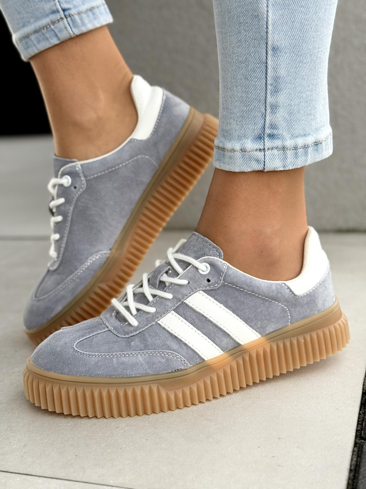 Sneakersy damskie ze skóry naturalnej