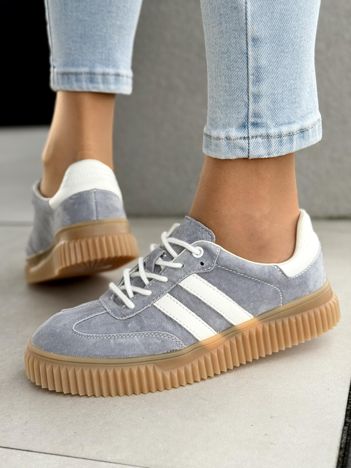 Sneakersy damskie ze skóry naturalnej