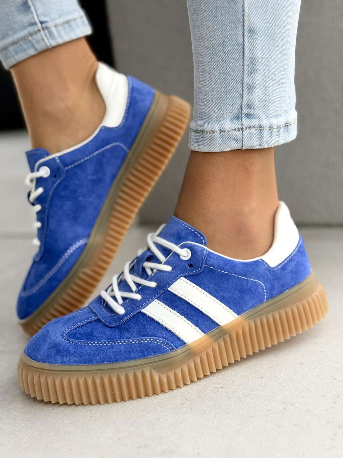 Sneakersy damskie ze skóry naturalnej