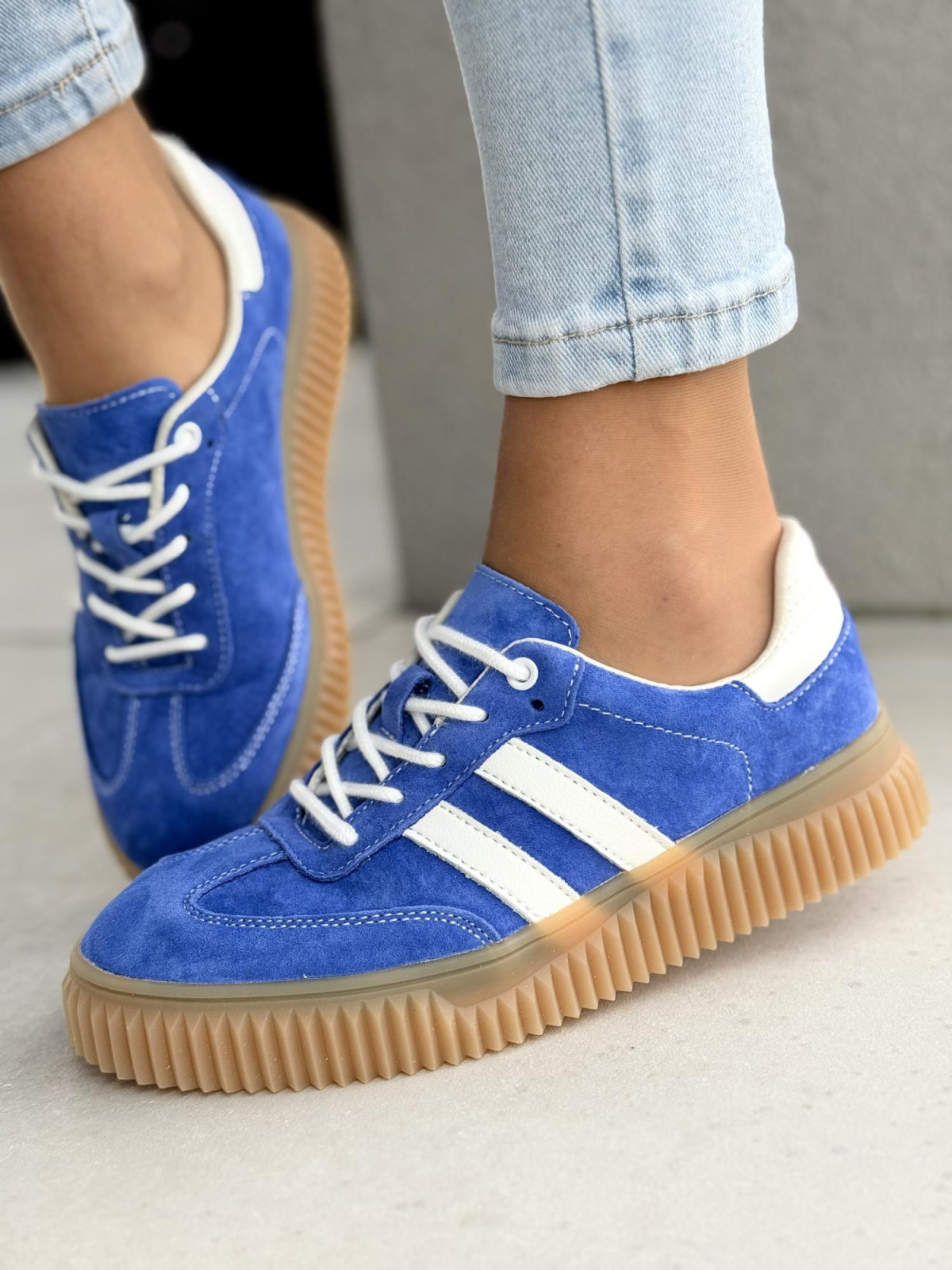 Sneakersy damskie ze skóry naturalnej