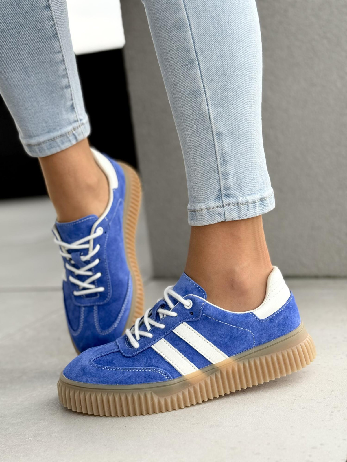 Sneakersy damskie ze skóry naturalnej