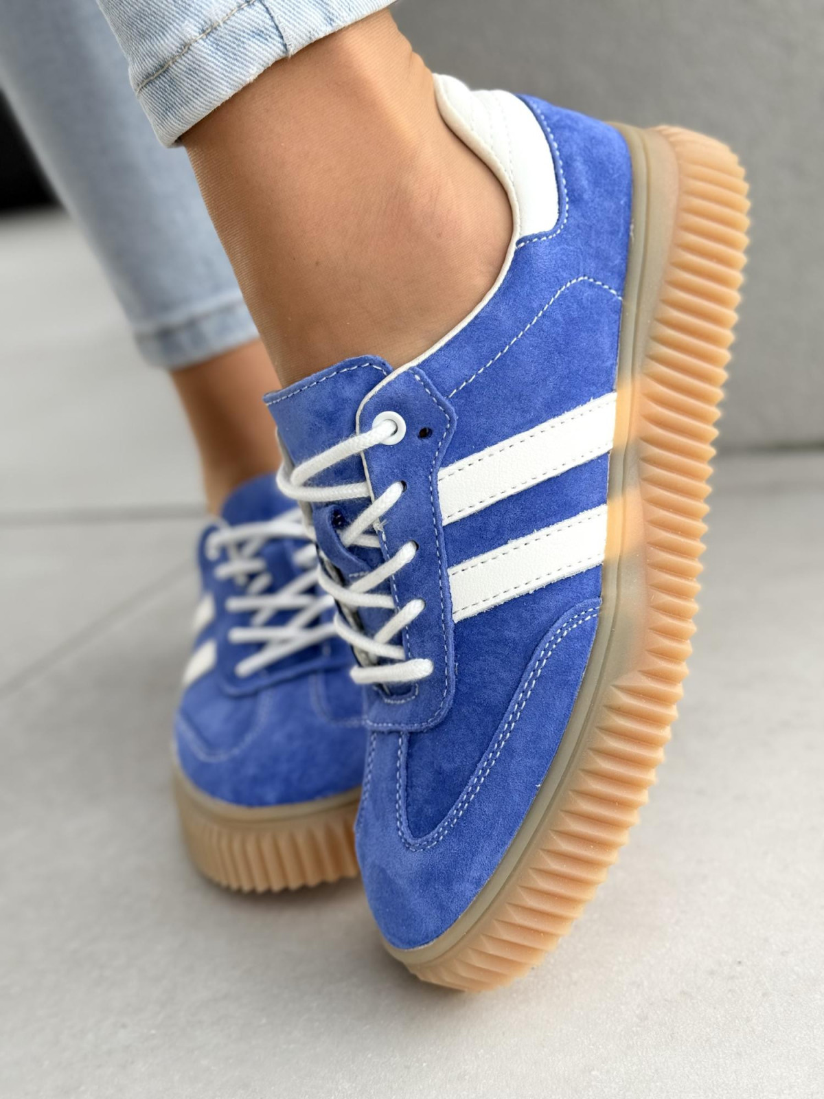 Sneakersy damskie ze skóry naturalnej