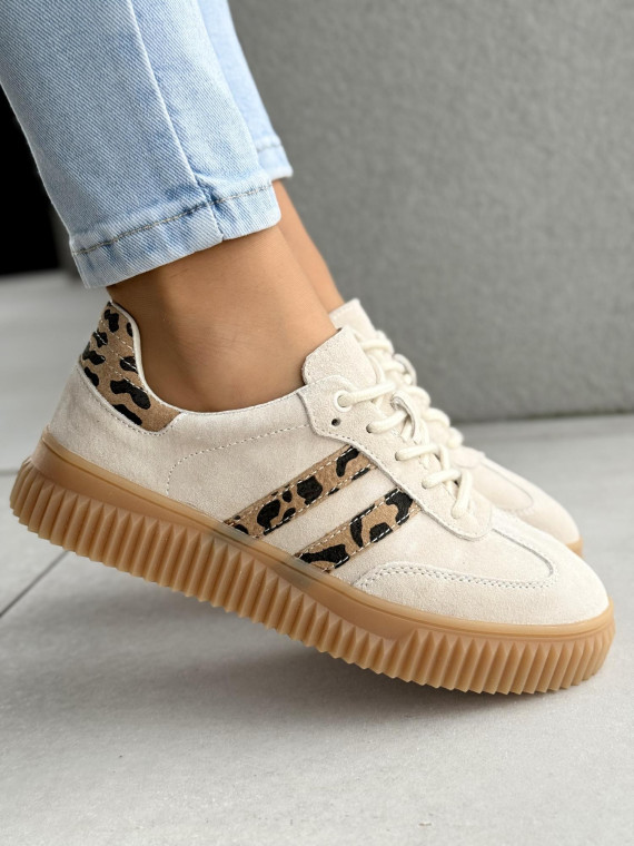 Sneakersy damskie ze skóry naturalnej