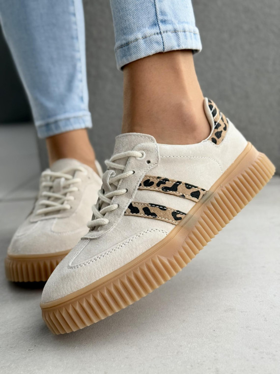 Sneakersy damskie ze skóry naturalnej