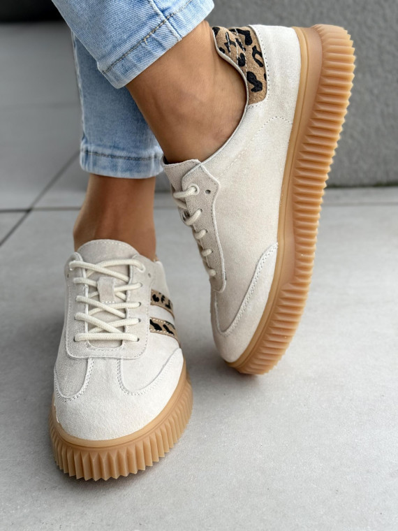Sneakersy damskie ze skóry naturalnej