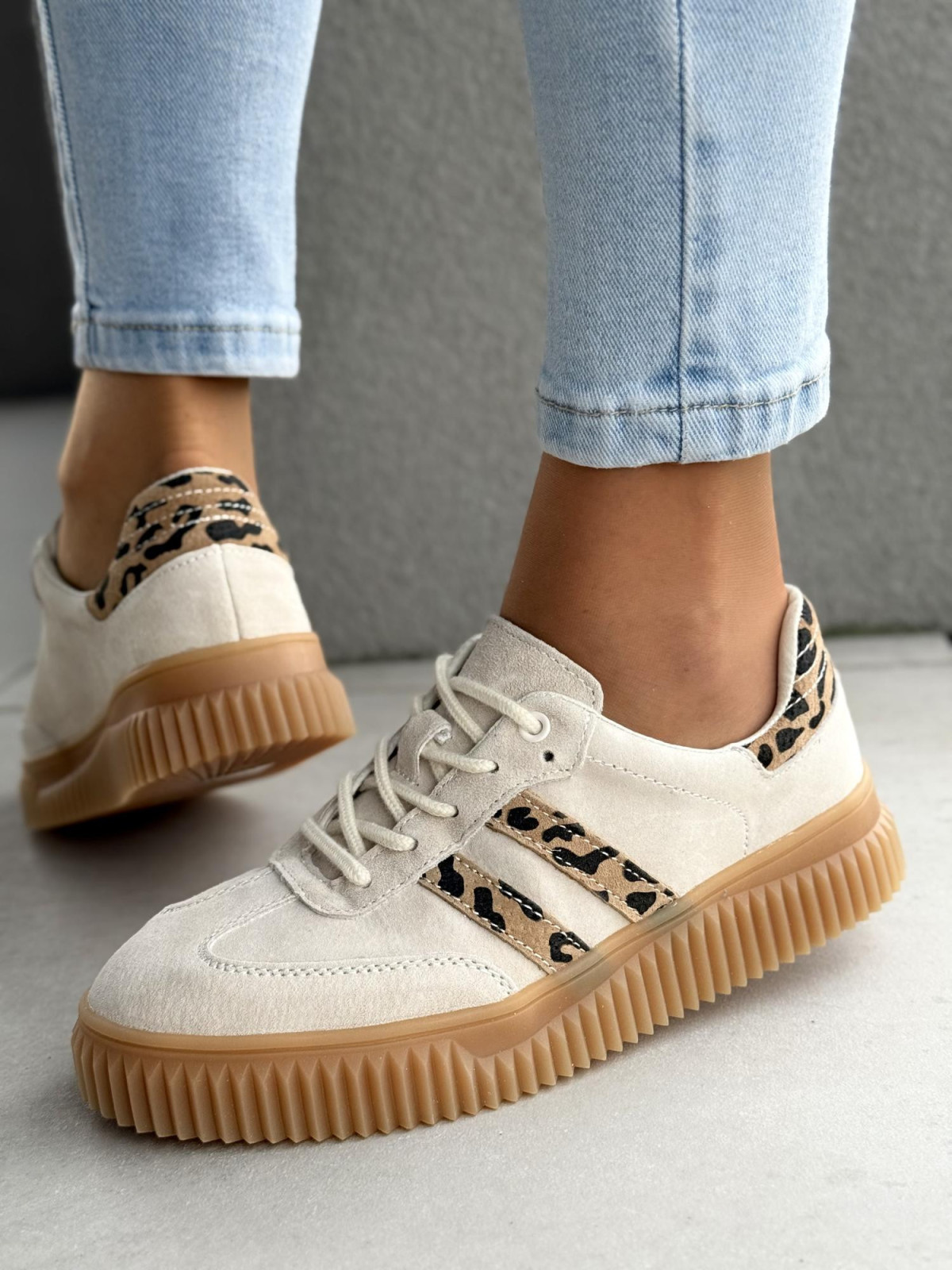 Sneakersy damskie ze skóry naturalnej